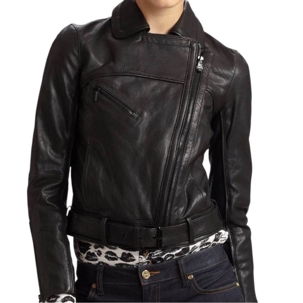 Tory Burch Leather Motorcycle Jacket